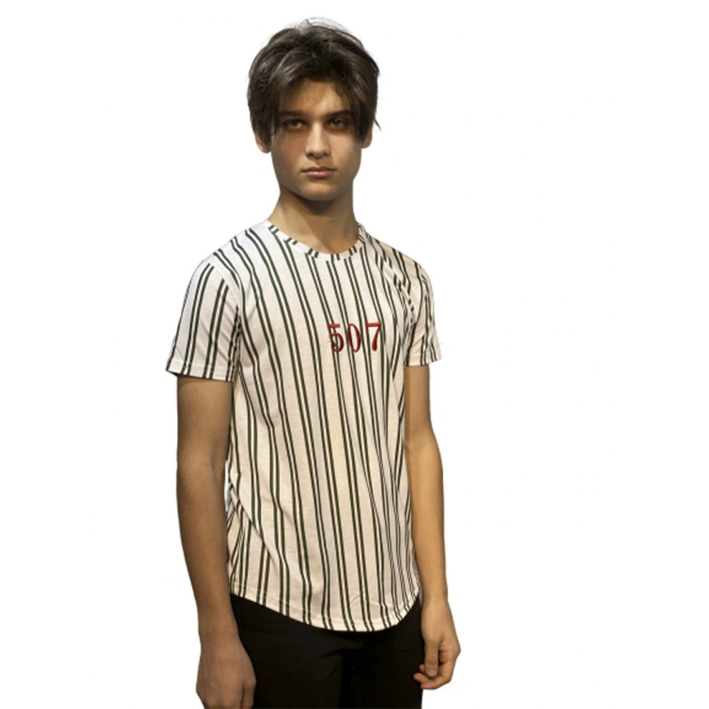 Tucker Erkek Haki Çizgili T-shirt