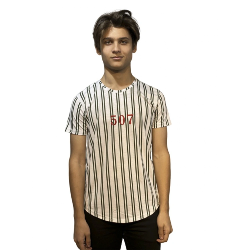 Tucker Erkek Haki Çizgili T-shirt