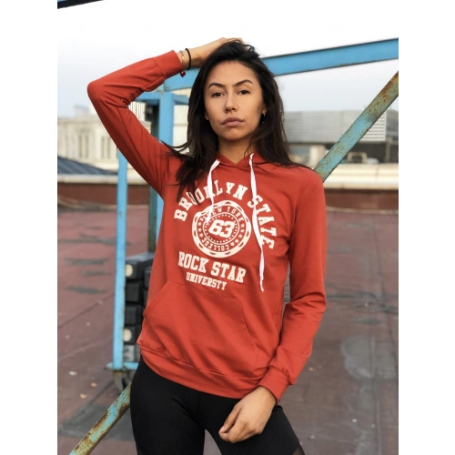 Cathy Turuncu Kapşonlu Kadın Sweat