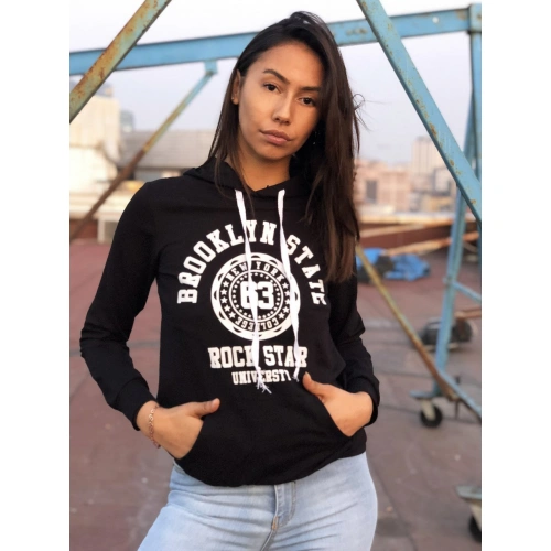 Catriona Siyah Kapşonlu Kadın Sweat