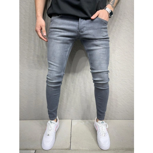 Erkek Düz Gri Pantolon