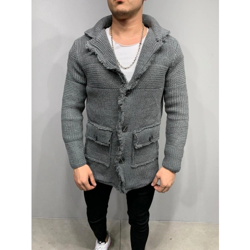 Erkek Gri Hırka Ceket