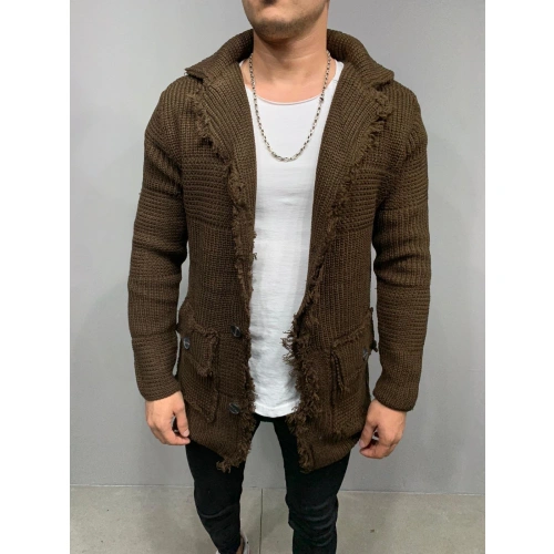 Erkek Kahve Rengi Hırka Ceket