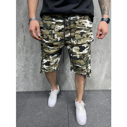 Erkek Kamuflaj Desenli Şort