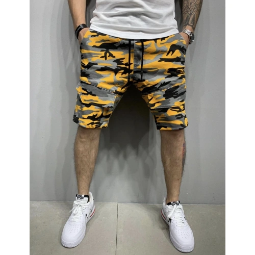 Erkek Kamuflaj Renkli Şort
