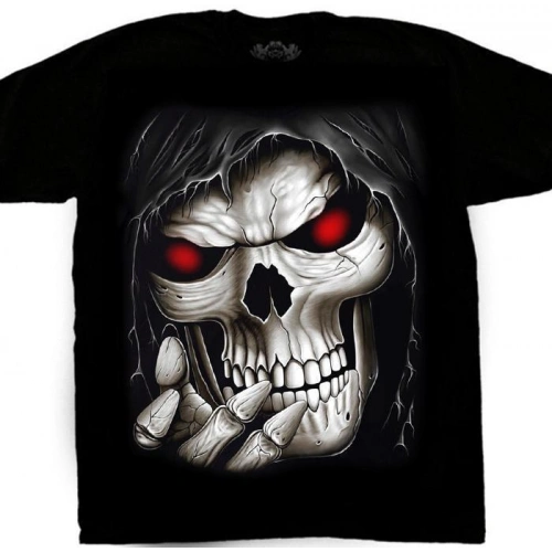 Erkek Kurukafa Baskılı T-shirt