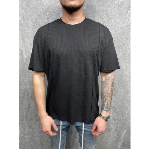 Erkek Örme Siyah Tshirt