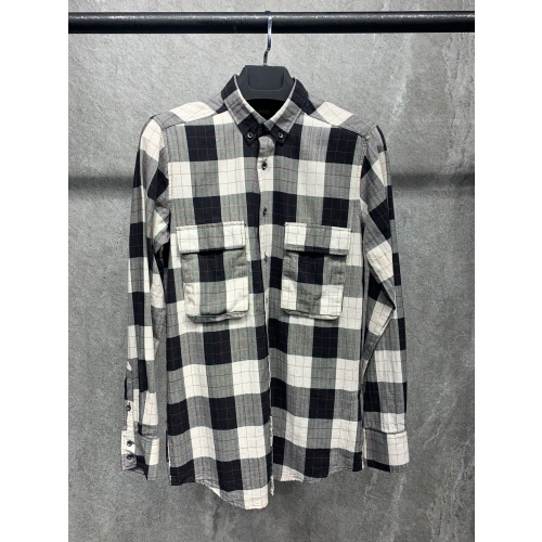 Erkek Siyah-Beyaz Kareli Cep Detaylı Gömlek