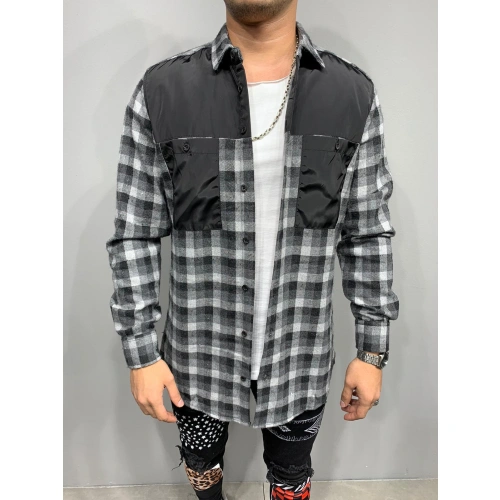 Erkek Siyah Ekose Gömlek