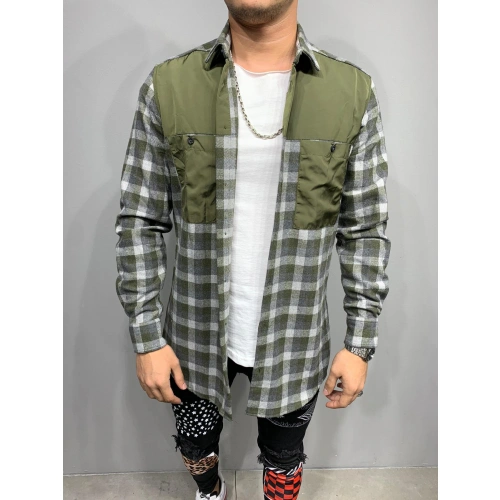 Erkek Yeşil Ekose Gömlek