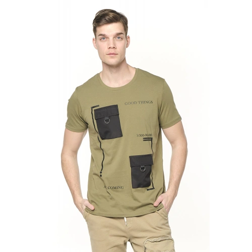 Zacha Erkek Haki T-shirt