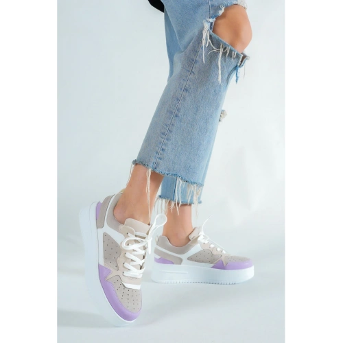 Kadın Gri Lila Spor Ayakkabı