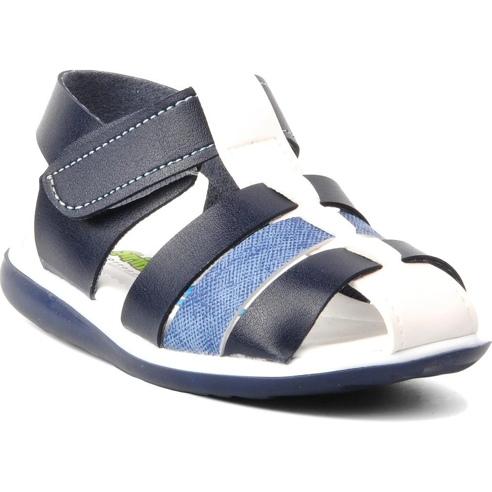 Erkek Mavi-Beyaz Çocuk Sandalet