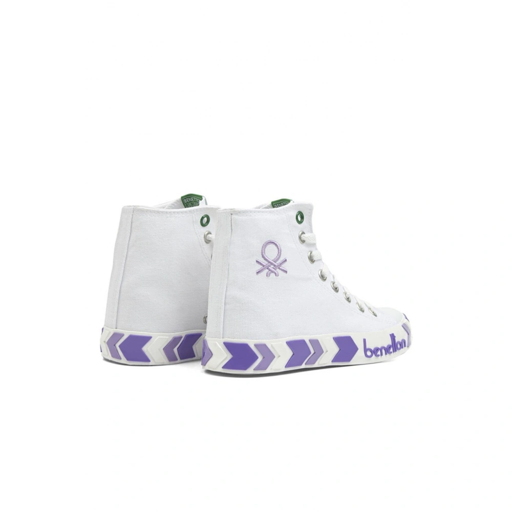 Benetton Kadın Spor Ayakkabı Beyaz-Lila