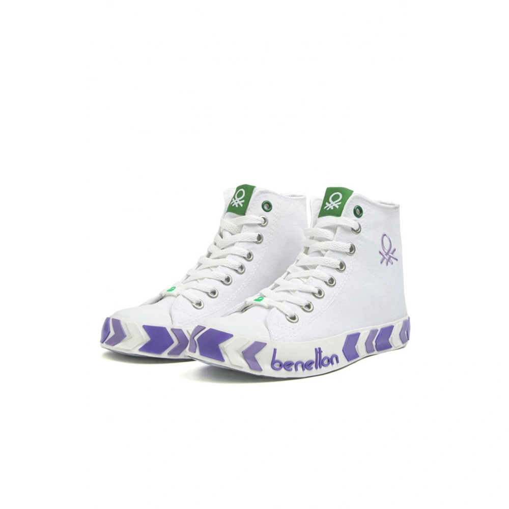 Benetton Kadın Spor Ayakkabı Beyaz-Lila