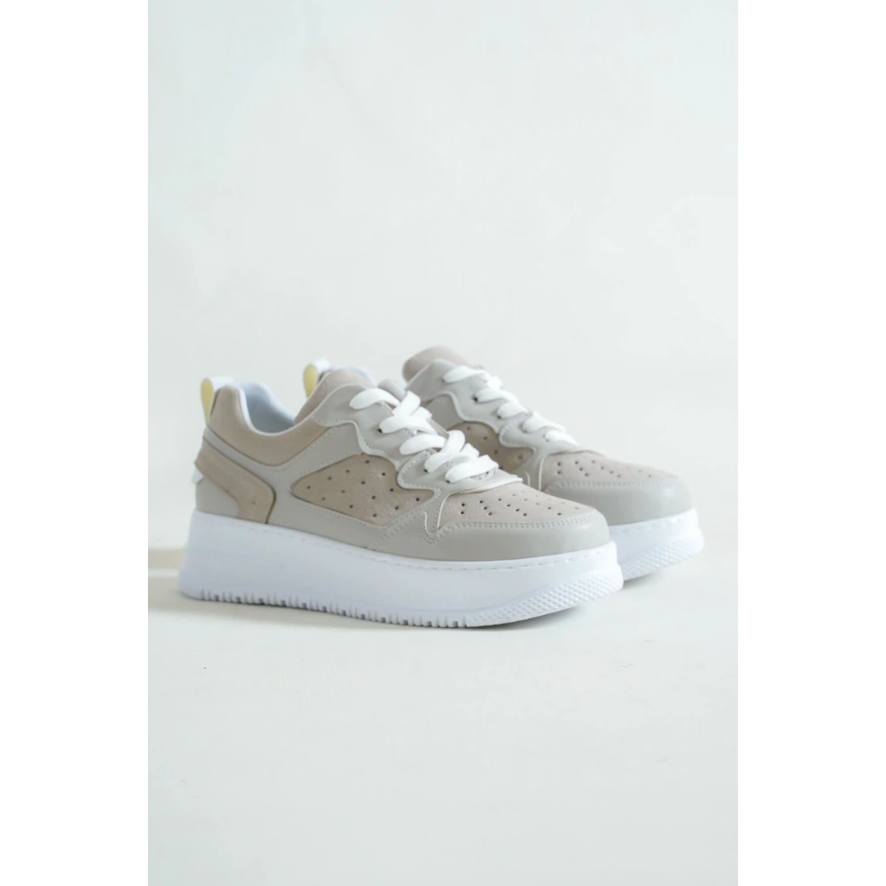 Kadın Beyaz Gri Spor Ayakkabı