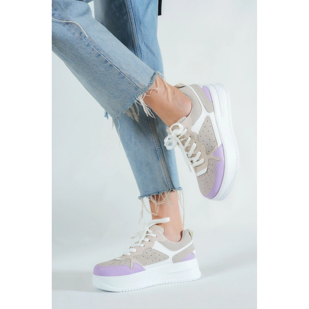Kadın Gri Lila Spor Ayakkabı