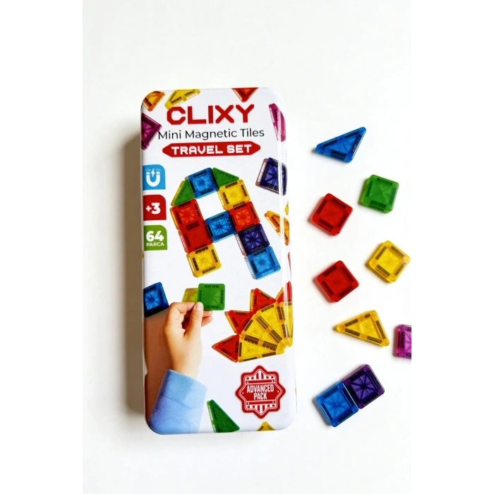 Clixy Mini Manyetik Bloklar 64 Parça Travel Set
