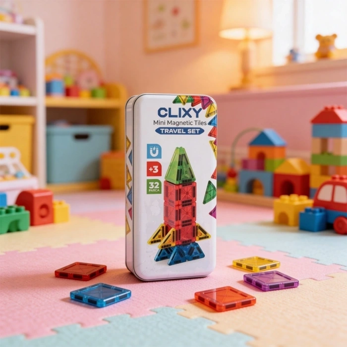 Clixy Mini Manyetik Bloklar 32 Parça Travel Set