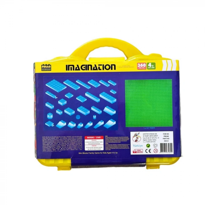 Çantalı Petto Blok Seti 360 Parça Klasik Yapı Blok Seti - Lego ile uyumludur