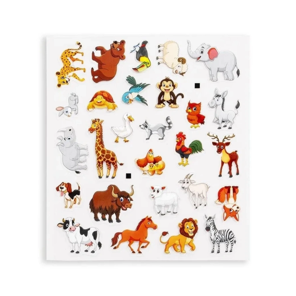 Bitmeyen Sticker Kitabım Tekrar Tekrar Kullanılabilen Stickerlar - Hayvanlar Alemi - Pedagog Psikolog Onaylı