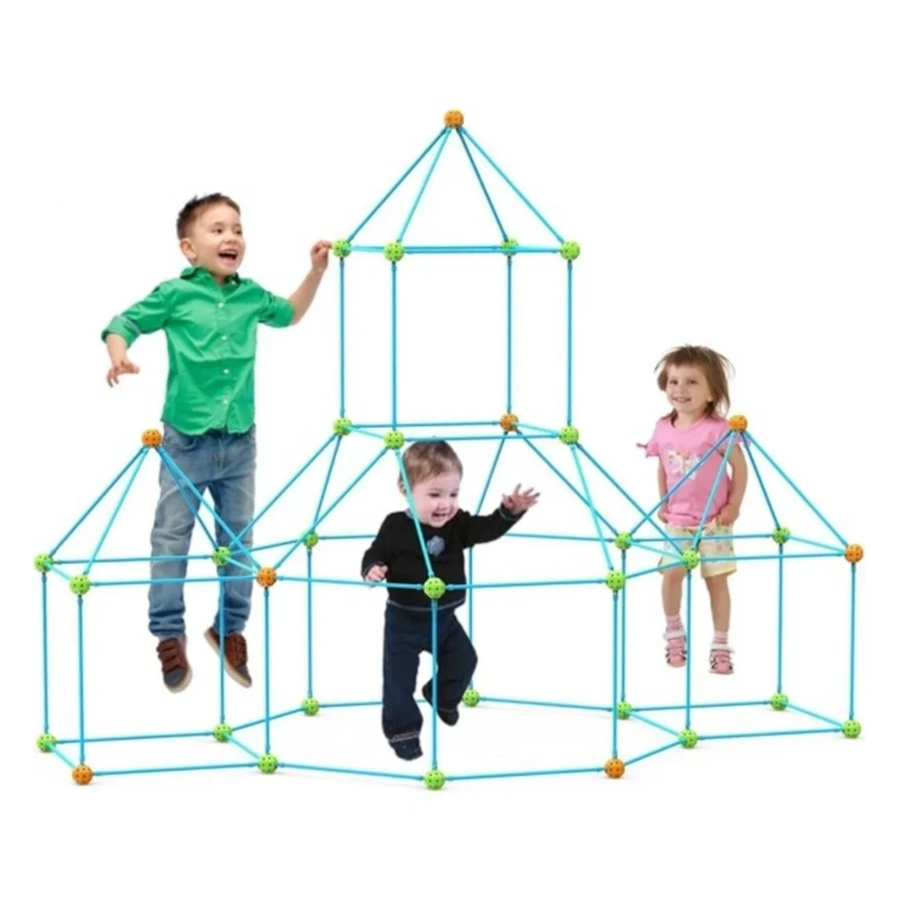 Kale Yapı Seti Oyun Çadırı Zeka Geliştiren 200 Parça Kendin Yap Yaratıcı Aktivite İnşa Seti