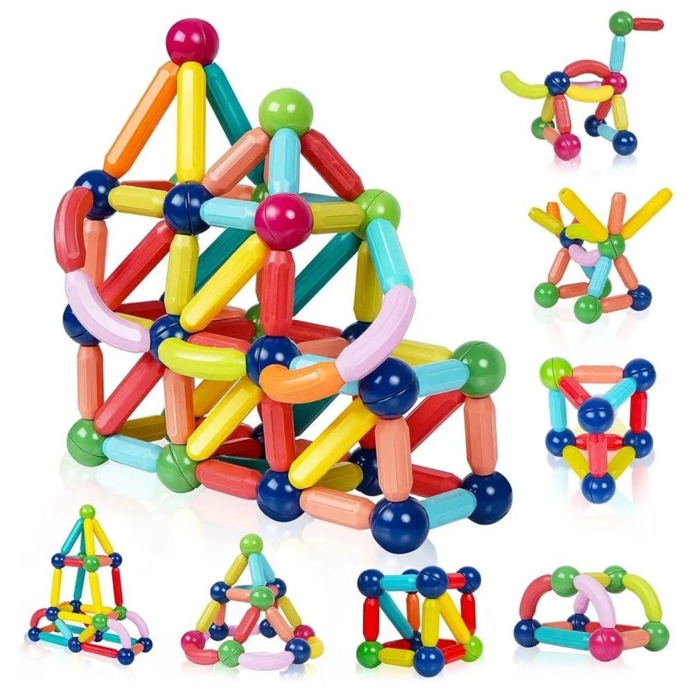 Manyetik Zeka Blokları 42 Parça Zeka Geliştirici Eğitici Oyuncak Magnetic Sticks