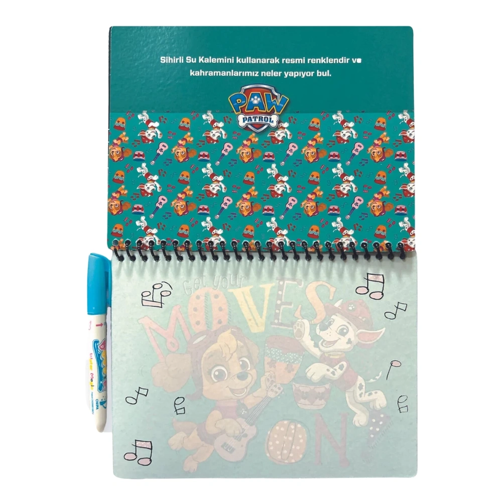 Paw Petrol Chase Orijinal Lisanslı Nickelodeon Özel Sulu Kalem ile Sihirli Boyama Kitabı