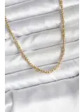 14K Gold Renk Kaplama Boru Zincir Model CM Kadın Kolye