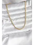 14K Gold Renk Kaplama Boru Zincir Model CM Kadın Kolye