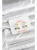 14K Gold Renk Kaplama CM Kadın Küpe