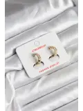 14K Gold Renk Kaplama CM Kadın Küpe
