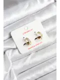14K Gold Renk Kaplama CM Kadın Küpe