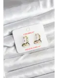 14K Gold Renk Kaplama CM Kadın Küpe