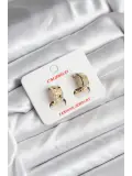 14K Gold Renk Kaplama CM Kadın Küpe