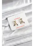 14K Gold Renk Kaplama CM Kadın Küpe