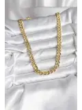 14K Gold Renk Kaplama Kalın Zincir Model CM Kadın Kolye