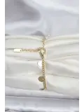 14K Gold Renk Kaplama Kalpli Model CM Kadın Bileklik