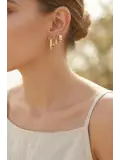 3 lü Set Gold Renk Halka Model Küpe