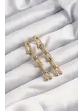 316L Çelik Altın Renk Sallantılı Model Küpe