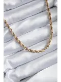 316L Çelik Gold Renk 60 cm Burgu Model Kadın Kolye