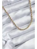 316L Çelik Gold Renk 60 cm Burgu Model Kadın Kolye
