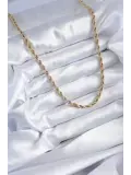 316L Çelik Gold Renk 60 cm Burgu Model Kadın Kolye