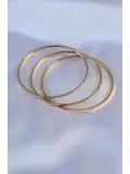 316L Çelik Gold Renk Ajda Model Kadın 65 mm Bilezik