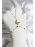 316L Çelik Gold Renk Kelebek Model Kadın Şahmeran