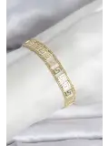 316L Çelik Gold Renk Labirent Model Kadın Bileklik