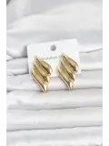 316L Çelik Gold Renk Motif Model Kadın Küpe