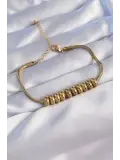 316L Çelik Gold Renk Oval Figürlü Bileklik