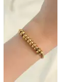 316L Çelik Gold Renk Oval Figürlü Bileklik