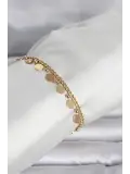 316L Çelik Gold Renk Pullu Model Kadın Bileklik